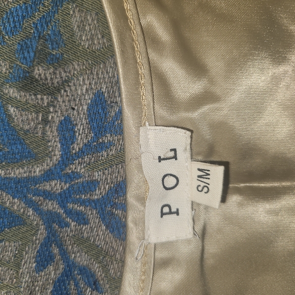 POL Women's S/M Quilted Satin Vest Champagne Gold Oversized NWOT - Picture 8 of 10